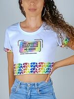 Blusa Cropped Tão Incomum Quanto o Senso Comum - TOTAL - NO SENSE