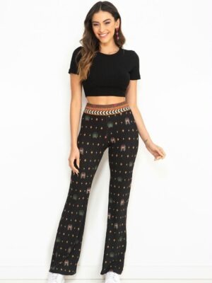 4478 - Blusa Cropped Canelado Preto Sem Estampa (03)