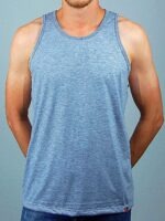 Camiseta Masculina Regata Cinza Lisa Sem Estampa T-Shirt Tee - No Sense
