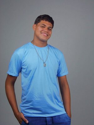 A_Camiseta Básica Azul Lisa T-Shirt Tee Sem Estampa (11)