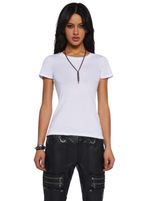 Babylook 100% Algodão Branco Soltinho Tee Lisa (03)