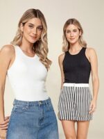Babylook Canelado Regata Tee Sem Estampa - No Sense