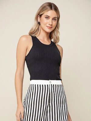Babylook Canelado Regata tee Sem Estampa - No Sense (10)