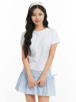 Babylook Lisa T-Shirt Básica Branca Tee (03)