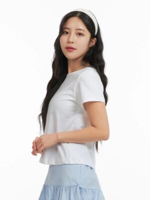 Babylook Lisa T-Shirt Básica Branca Tee (04)