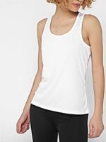 Babylook Regata Básica Remador Feminina Sem Estampa Branco - No Sense