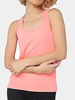 Babylook Regata Básica Remador Feminina Sem Estampa Rosa - No Sense