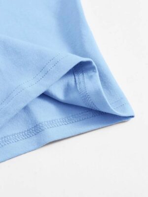Blusa Azul Cropped Regata Soltinha Crop Top Tank (5)