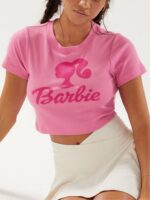 Blusa Barbie Rosa Cropped Soltinha Crop Top Larguinha - No Sense