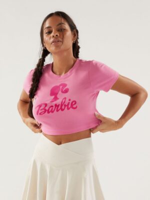 Blusa Barbie Rosa Cropped Soltinha Crop Top Larguinha (5)