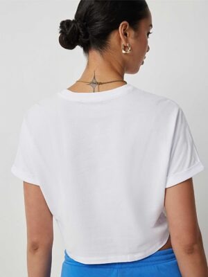 Blusa Cropped 100% Algodão Tank Branco Com Bolso (3)