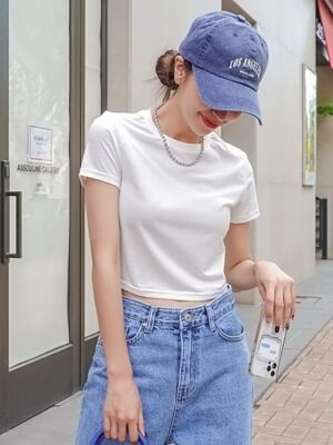 Blusa Cropped 100% Algodão Tank Branco Liso Sem Estampa (6)