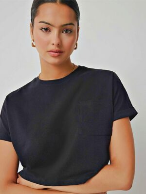 Blusa Cropped 100% Algodão Top Crop Soltinho Com Bolso (3)