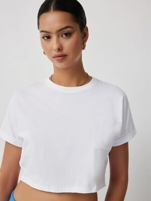 Blusa Cropped 100% Algodão Top Crop Soltinho Com Bolso (6)