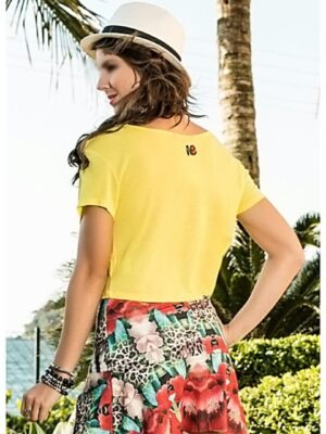 Blusa Cropped Amarelo No Sense Soltinha (1)