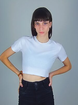 Blusa Cropped Canelado Lisa Sem Estampa (3)