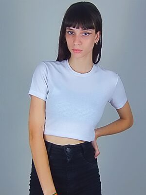Blusa Cropped Canelado Lisa Sem Estampa (4)