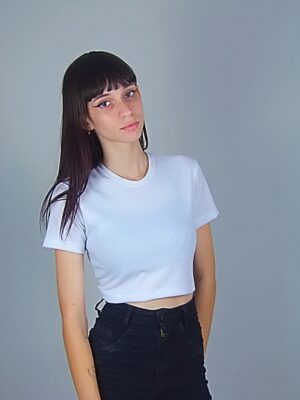 Blusa Cropped Canelado Lisa Sem Estampa (6)