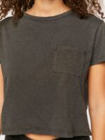 Blusa Cropped Com Bolso Tank Cinza Chumbo Soltinha - No Sense