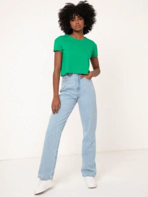 Blusa Cropped Com Bolso Tank Verde Bandeira Soltinha - No Sense (3)