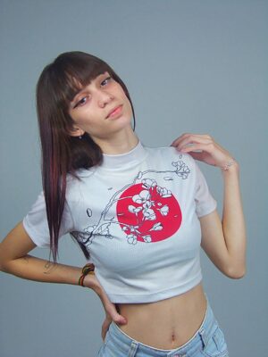 Blusa Cropped Estampa Oriental Canelado Gola Alta_ (5)