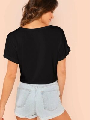 Blusa Cropped Preto Tank Lisa Sem Estampa Soltinho - No Sense (6)