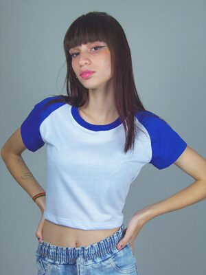 Blusa Cropped Raglan Azul Caneta (7)