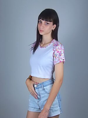 Blusa Cropped Raglan doodle Estampada (3)