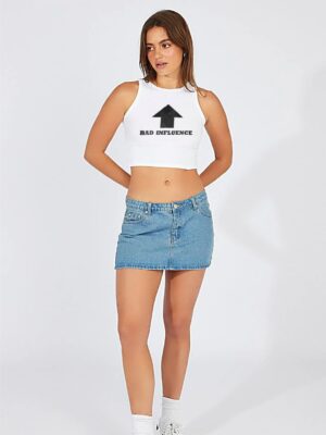 Blusa Cropped Regata Bad Influence Crop Top Tank Soltinha (4)