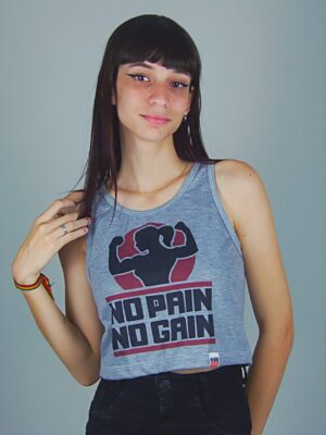 Blusa Cropped Regata No Pain No Gain Soltinho (15)