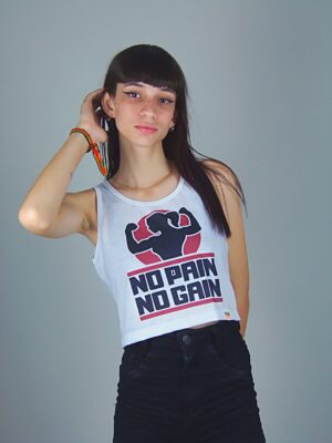 Blusa Cropped Regata No Pain No Gain Soltinho (7)