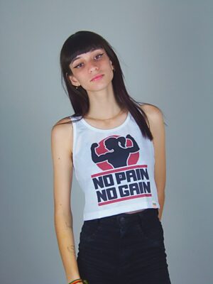 Blusa Cropped Regata No Pain No Gain Soltinho (8)