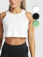 Blusa Cropped Regata Outfit Workout Soltinha Cores