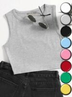 Blusa Cropped Regata Soltinha Tank Tee Cores - No Sense