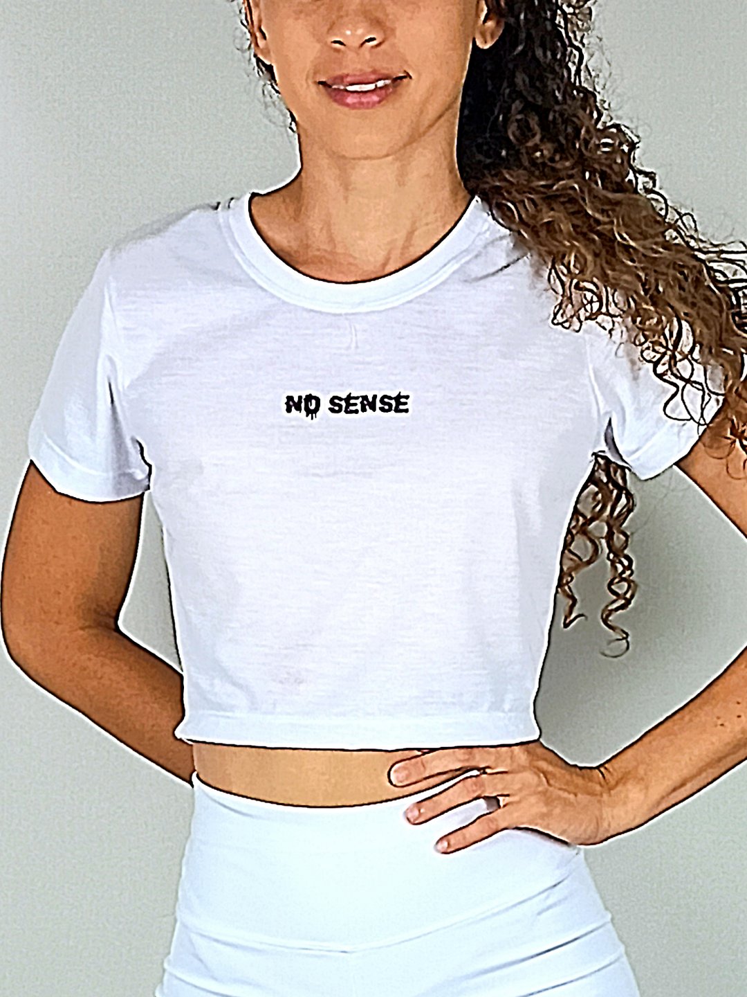 Blusa Cropped Soltinha "No Sense" Branco - No Sense