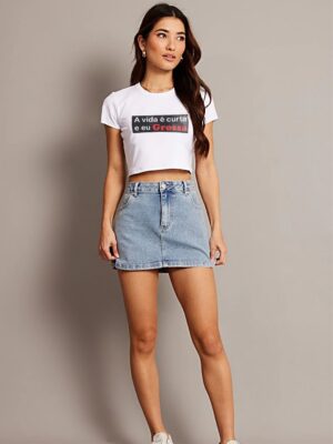 Blusa Cropped Vida Curta eu Grossa Branca Soltinha (4)