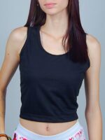 Blusa Preto Cropped Regata Soltinha Crop Top Tank - No Sense