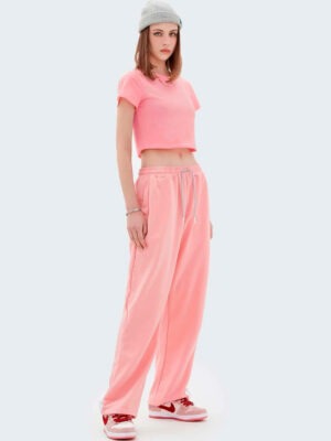 Blusa Rosa Cropped Lisa Sem Estampa Soltinho - No Sense (2)