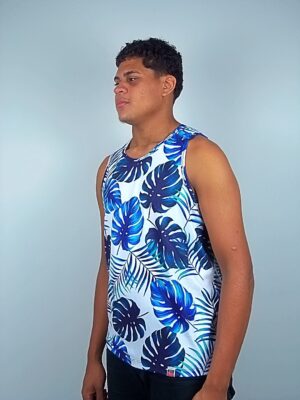 Branco_Regata Masculino Estampada Floral (3)