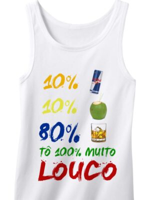 Camiseta 100% Louco Regata Slim Tee - No Sense (1)