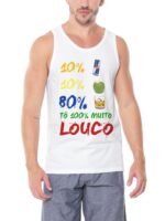 Camiseta 100% Louco Regata Slim Tee - No Sense