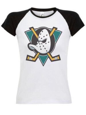 Camiseta Baby Look Raglan Super Patos - Mighty Ducks - No Sense (1)