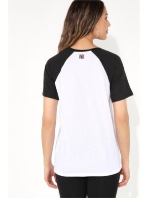 Camiseta Baby Look Raglan Super Patos - Mighty Ducks - No Sense (2)