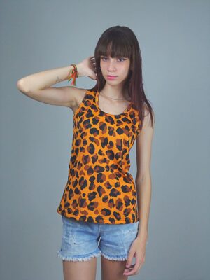 Camiseta BabyLook Regata Onça Print (6)