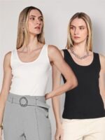 Camiseta Babylook 100% Algodão Regata Básica Sem Estampa - No Sense