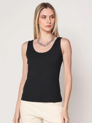 Camiseta Babylook 100% Algodão Regata Básica Sem Estampa (3)