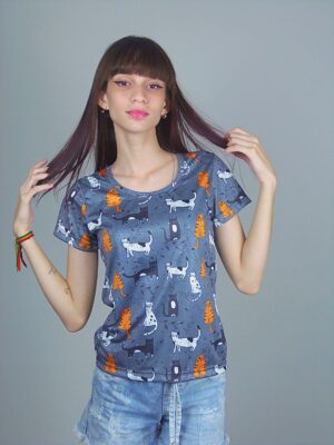 Camiseta Babylook Fã de Gatos - Cat Fan_ (1)