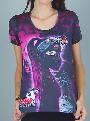 Camiseta Babylook Família Moto Ninja Dry Fit #244 Não é Crime - TOTAL - No Sense