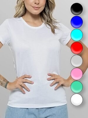 Camiseta Babylook Feminina Lisa T-Shirt Tee Cores
