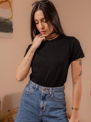Camiseta Babylook Feminina Sem Estampas T-Shirt Cores (11)